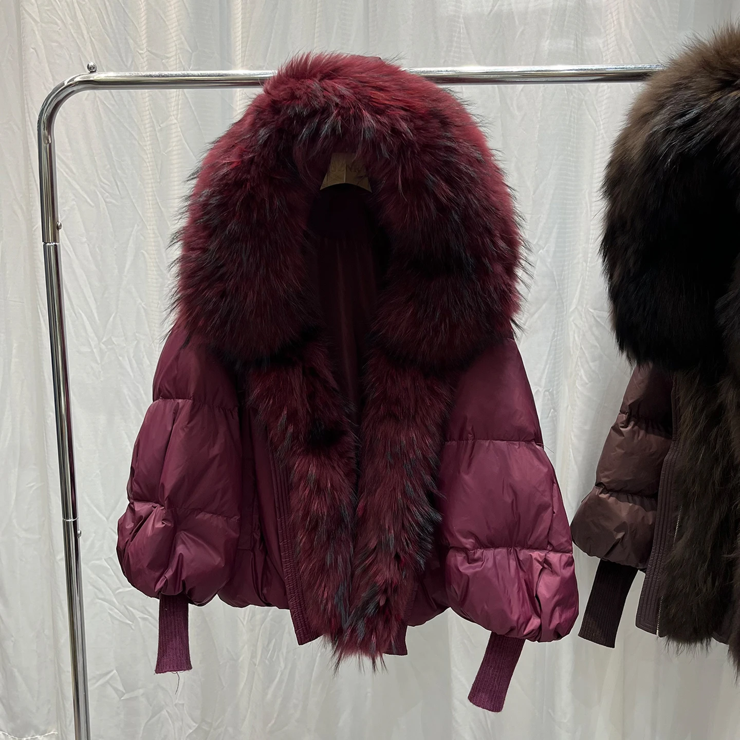 

Fur Collar down Jacket Women's Short Thickened Warm Loose Outerwear European Style Fashion Winter Coat Tagkita Brand