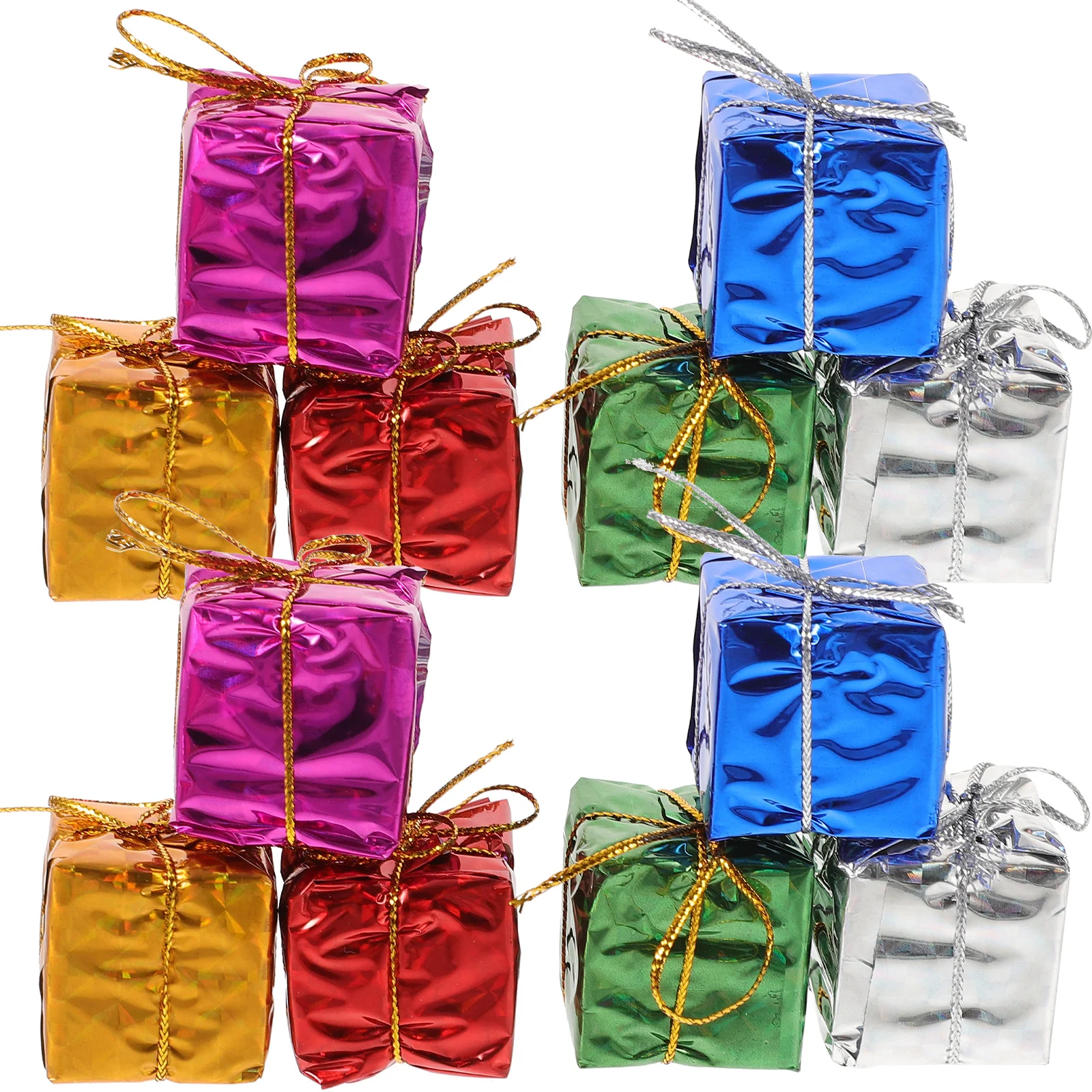 

60 Pcs Christmas Tree Decorations Ornaments Pendants Small Plastic Mini Present Presents for Crafts