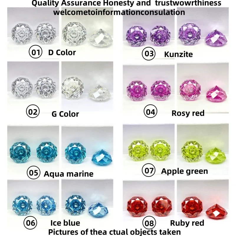 Zirkonia-Stein, Rosenschliff, ausgezeichneter natürlicher bunter Millennium-Achteck-Diamant mit hohem Kohlenstoffgehalt für die Schmuckfassung und individuell