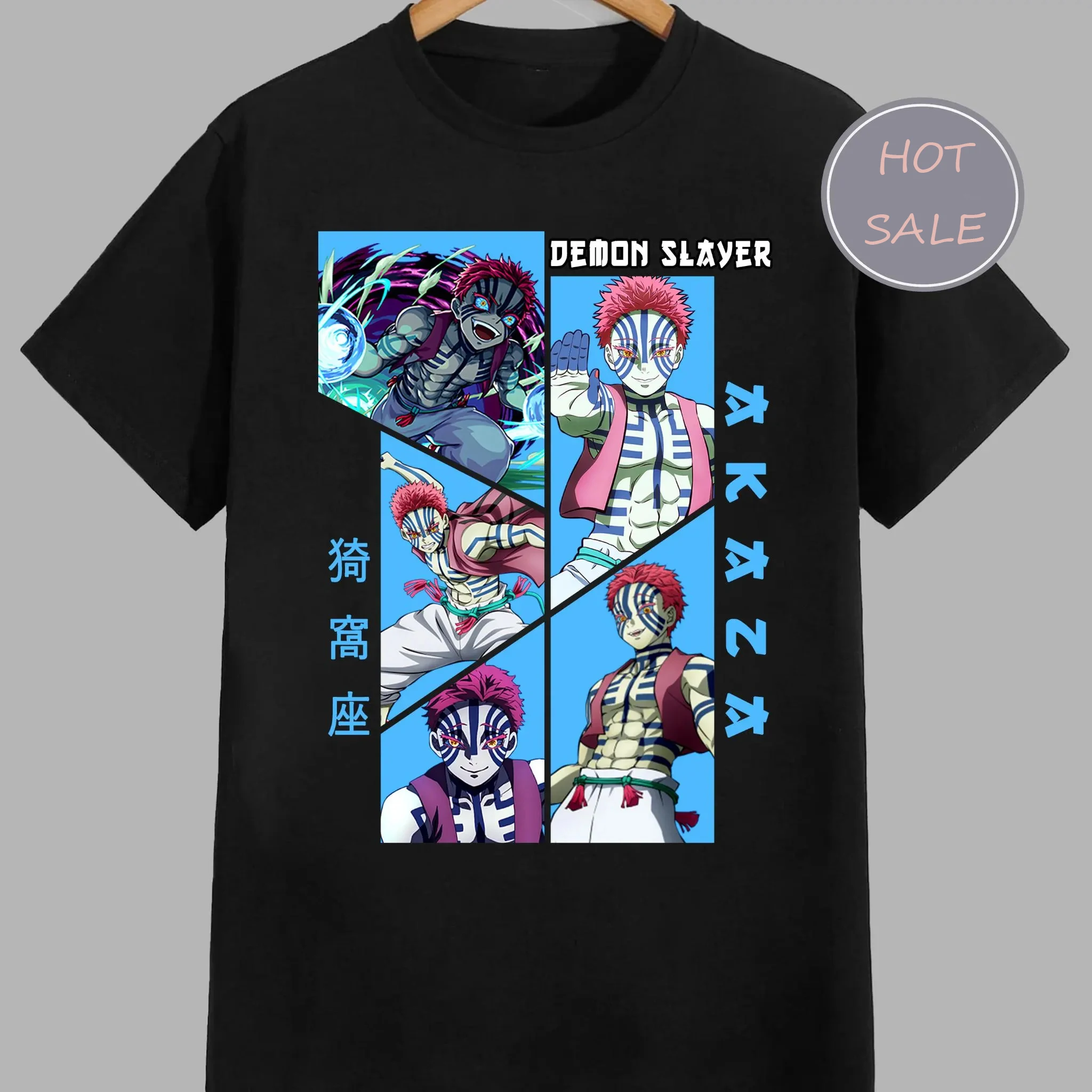Akaza アニメ Tシャツデーモンスレイヤー特大シャツスレイヤーアニメシャツアニメグラフィックスウェットシャツアニメ Tシャツギフトユニセックスシャツアニメ