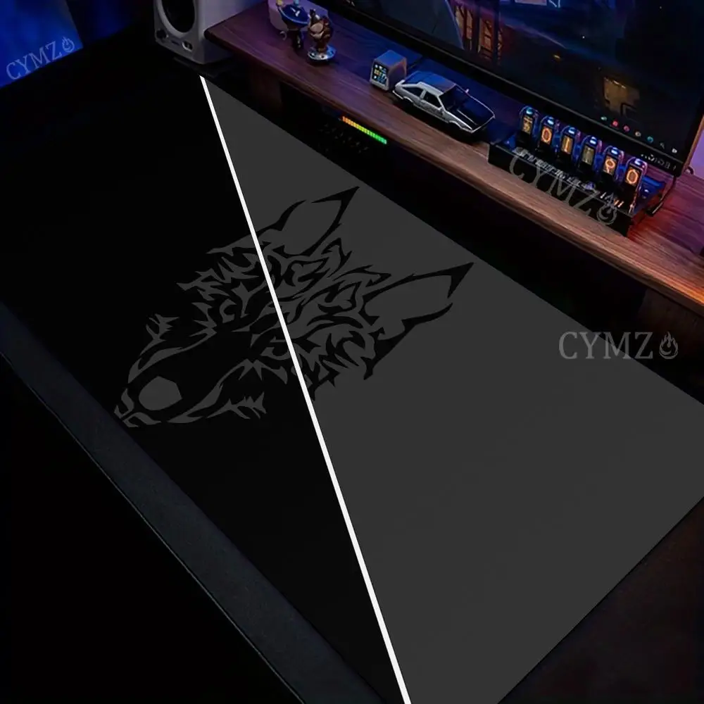 

Черно-белый коврик для мыши с волком, настольный коврик, резиновый противоскользящий, прочные настольные аксессуары, коврики для клавиатуры, настольные коврики, игровые коврики, коврик maus