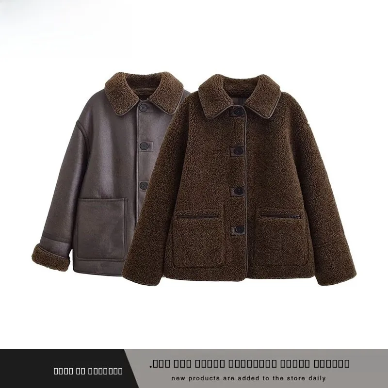 ملابس خارجية غير رسمية على الوجهين للنساء Faion ZR Sle متعددة الاستخدامات لخريف وشتاء وصل حديثًا 3037 ملابس خروج من ألياف البوليستر #1