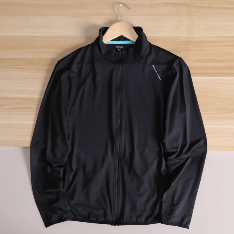 

Lightweight Breathable Qui-Dry Elastic Japanese Sle Jaet for Men Spring Summer Sport Casual Stand Collar Coat