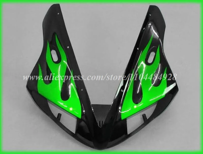 4Gifts New ABS Motorcycle Fairings Kit Fit For YAMAHA R1 2002 2003 02 03 Bodywork Set Custom Black Green Flame