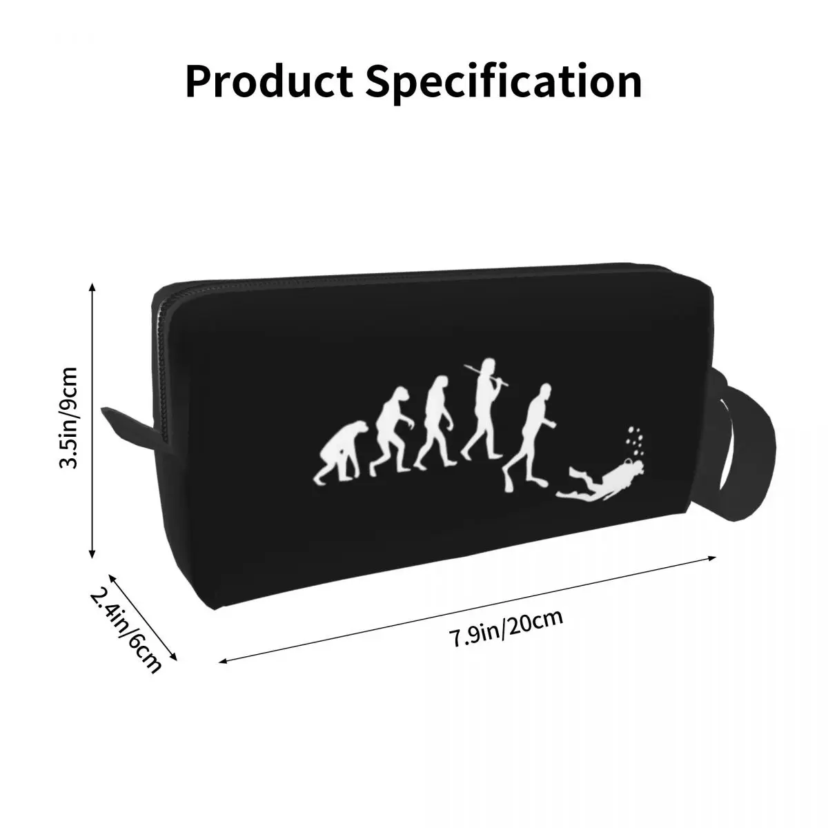 Scuba Diving Dive Diver Sea Snorkeling Sports Makeup Bag Toiletry Cosmetic Bag for Women Beauty Travel Pencil Case