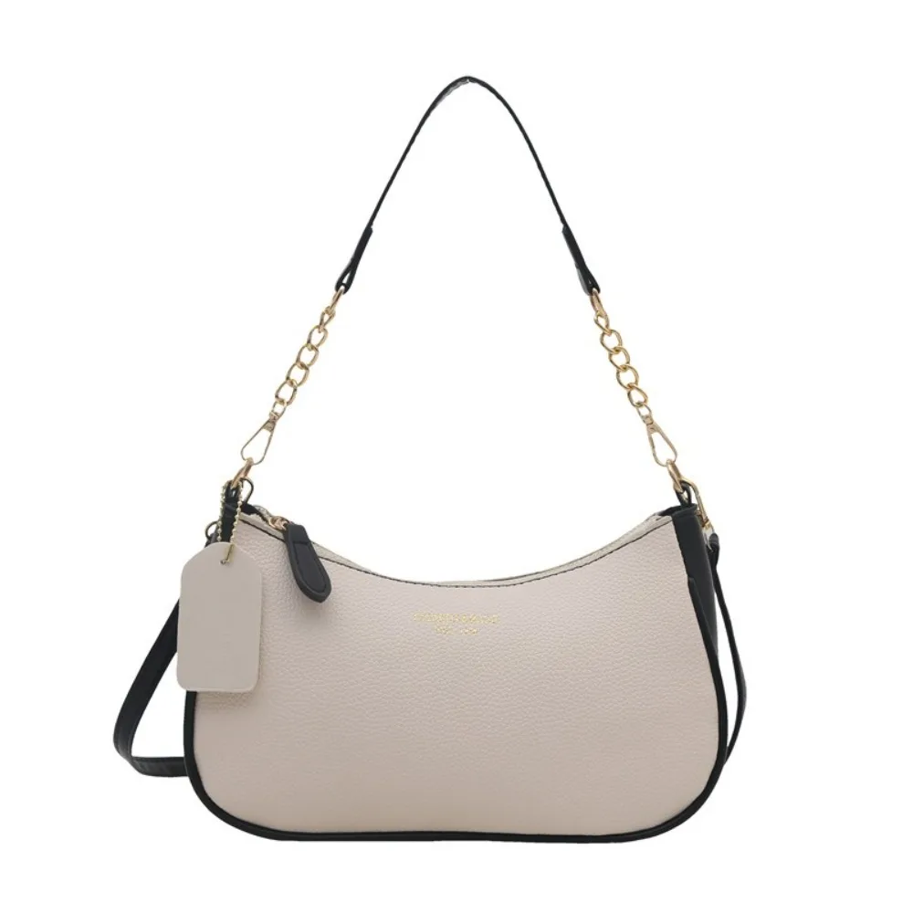 

Elegant Large Capacity PU Leather Shoulder Bag Korean Style All-match Underarm Bag Crossbody Soft Women Handbag Shopping