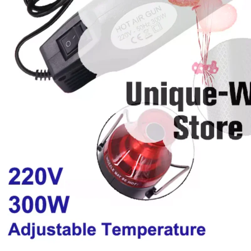220V DIY Heat  Electric Power Tool Hot Air  300W Temperature  With Supporting Seat Shrink Plastic DIY Craft Tool