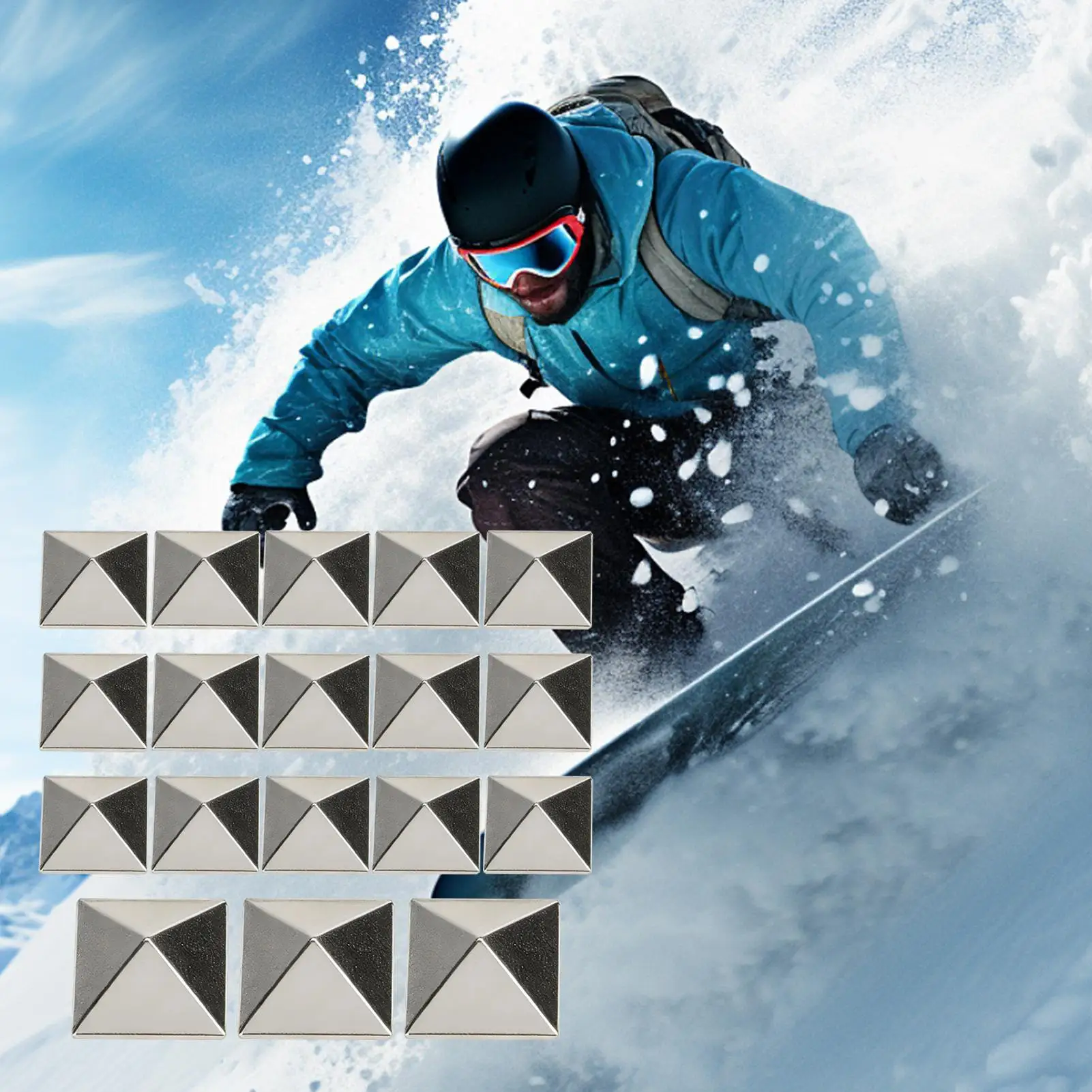 18 Pieces Set Snowboard Stomp Pad Anti-skid Sticker DIYs Snowboard Sticker Anti Skidding Ski Snowboard Grip Pad Resistance