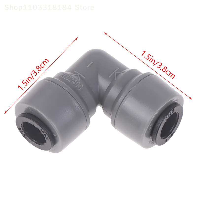

#A For KegLand Plastic Quick Pipe Hose Connector Push-to-Connect Union 8/6.35mmx8mm Screwlock Elbow Push In Joint