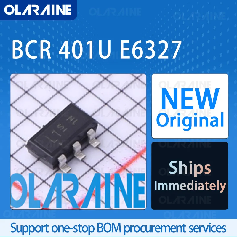 5/10/100Pcs BCR 401U E6327 SC-74-6 Original IC CHIP lED lighting driver IC RoHS 1 Output Current 65 mA Voltage -40 V