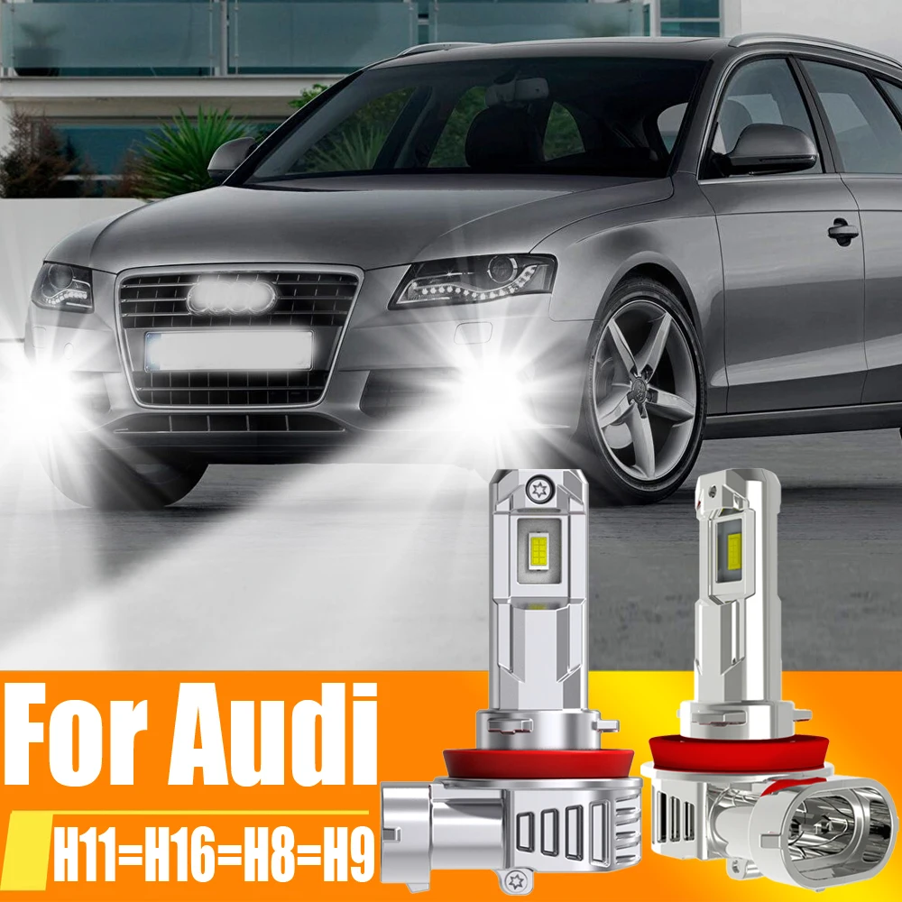 

2x H11 H8 Led Fog Lights Headlight Canbus H16 H9 Car Bulb Diode Lamp 12v 55w For Audi A4 8K B8 B7 B6 8H A5 8T A6 C7 Q5 8R TT 8J