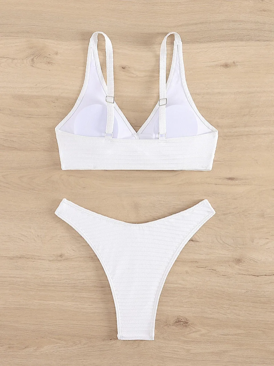 Shoulder Strap Triangel Bikini 2026 Women High Waist Swimsuit White Sexy Swimwear Female Bathers Bathing Swimming Suit Beachwear