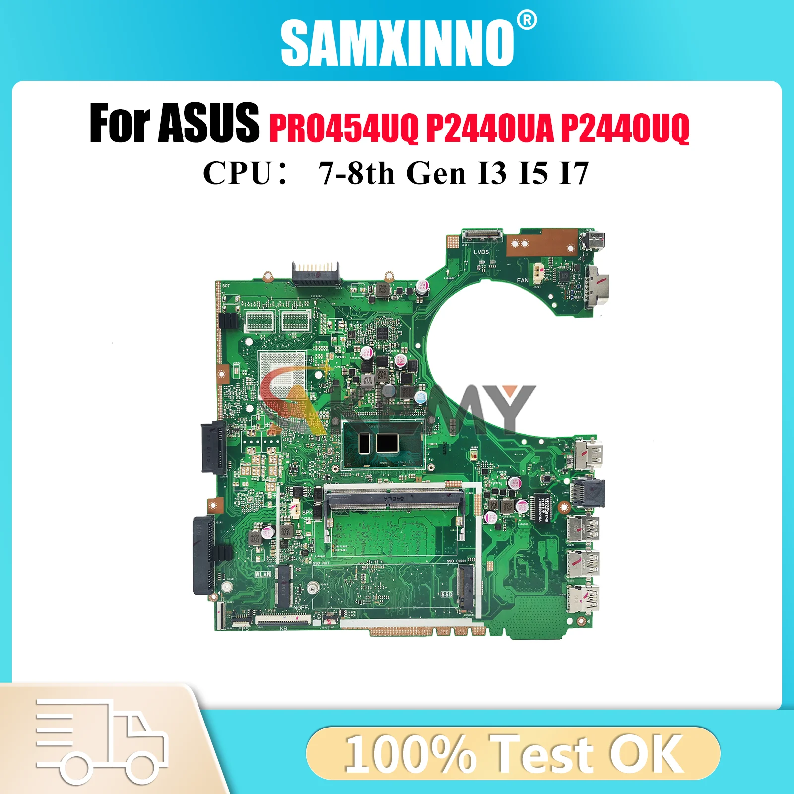 

P2440UA Материнская плата для ноутбука ASUS ProArt P2440UA P2440UF PRO454UQ P2440U P2440UQ Материнская плата с процессором I3 I5 I7 100% tests OK stk