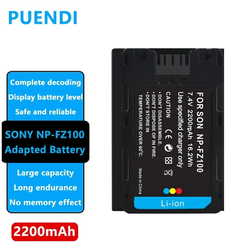 NP-FZ100 Batteries and Dual Battery Charger for Sony Alpha a1,a9,7C,a7C,A7MII,A7III,A7RIII,A7MIV,A7RIV,A7C,A7S3,A6600,A9M2 etc