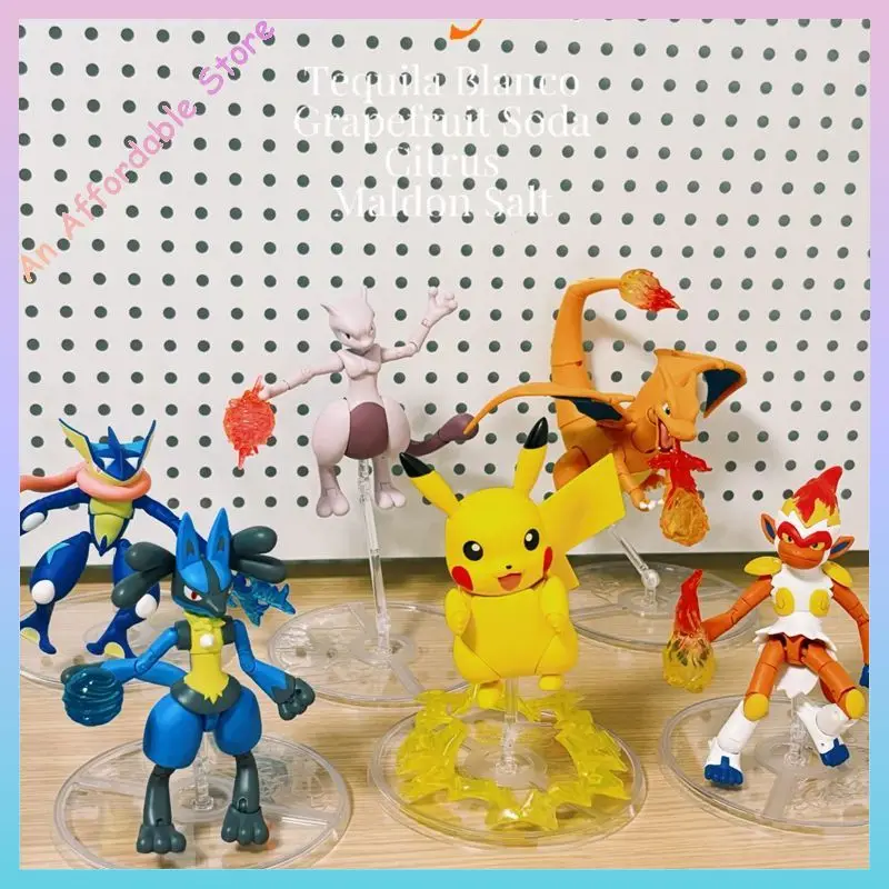 Ldcx – figurines d'action PokéMon dynamiques, Pikachu Infernape Charizard Greninja, poupées d'ornement mobiles, jouets de collection, en Stock