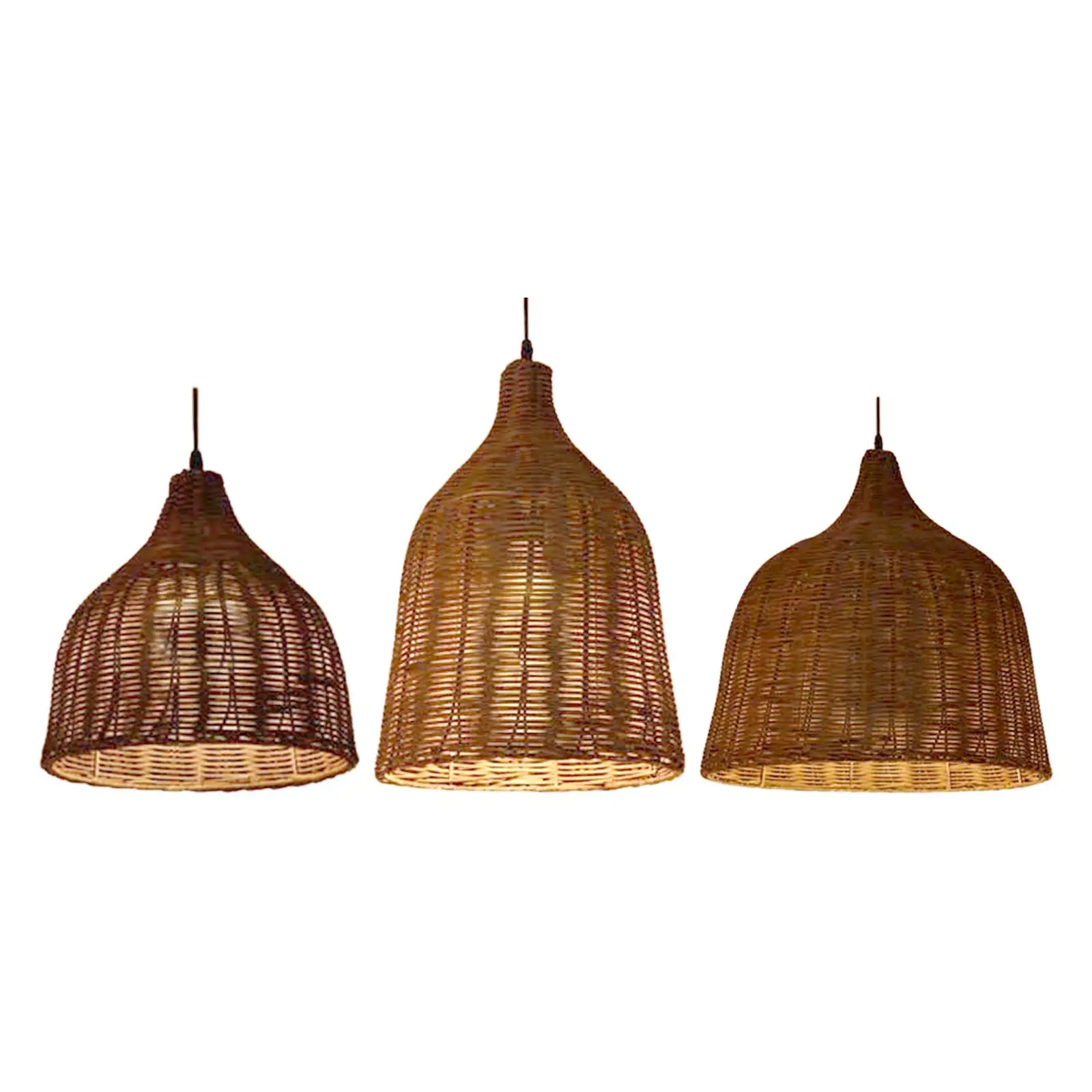 

Hand Woven Bamboo Pendant Light, Handwoven Pendant Lamp, Natural Chandeliers Woven Light Hanging Light for Kitchen Farmhouse