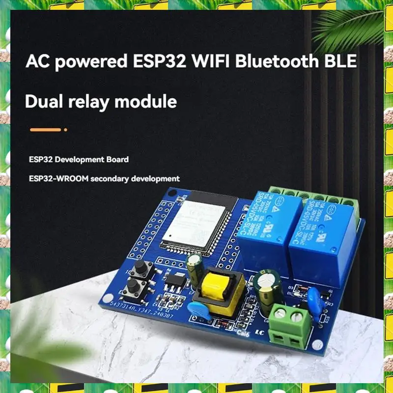 Modul Relai ESP32 Elektron 3C Modul Relai Bluetooth Wifi Saluran Ganda ESP32-WROOM Papan Pengembangan Sekunder UNTUK Arduino,ESP3