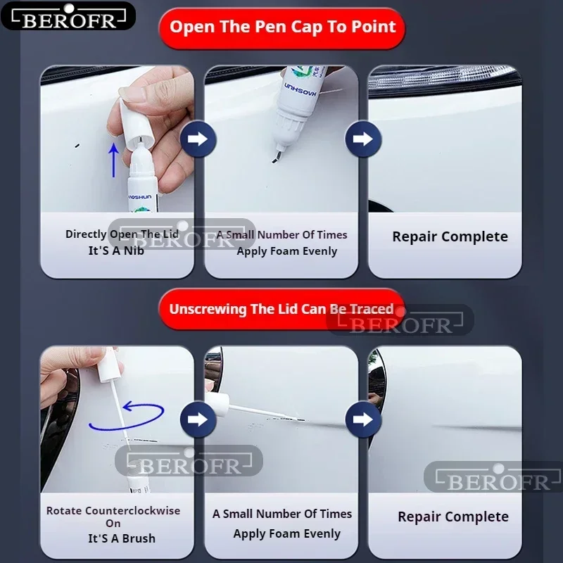 For Tesla Model Y Paint Touch Up Pen Kit Car Paint Scratch Repair Car Scratch Remover Paint Repair Set Auto Accessories