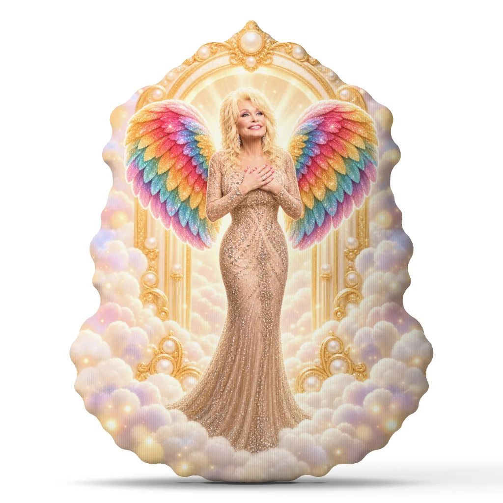 Dolly Parton Angel Wings Shaped Stuffed Pillow Country Music Singer Cushion Decorative Throw Pillow for Sofa Home Decor Gift