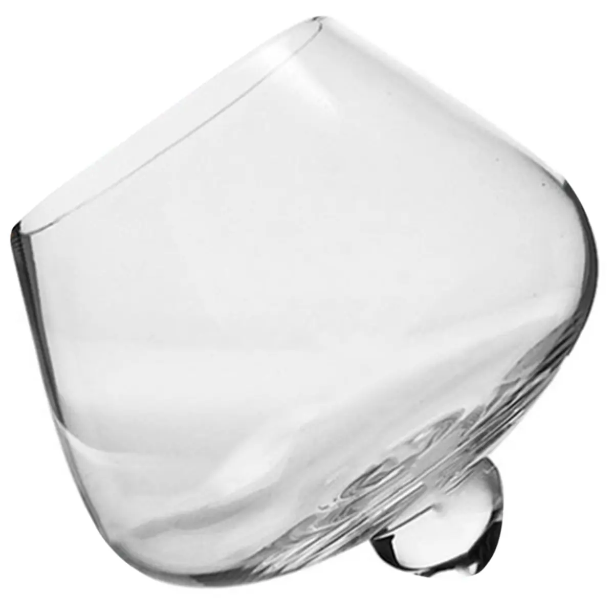 ABNQ Irregular Whiskey Wine Glass Rotating High Belly Beer Whiskey Cocktail Drinking Wine Cup Tumbler Down Bar Glass B