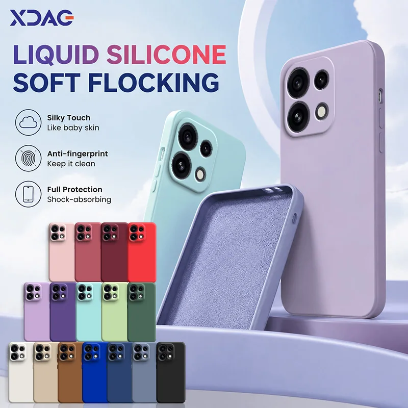 For OPPO Reno16 Reno 16 Pro F FS 16C 16F Global Silicone Cases Lens Protecion Upgraded Phone Cover Soft Microfiber Lining Coque