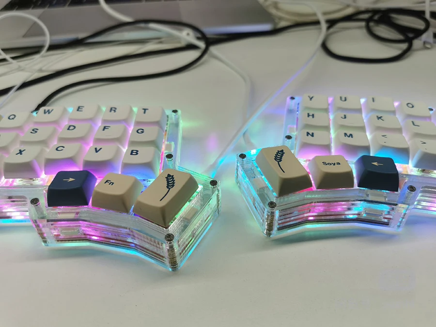 Lahvičky klávesnice programable 42 šifrovací klíč programable mechanická rozseknout klávesnice herní DIY bázi na QMK  horké wapes RGB podsvícená Klávesnice souprava