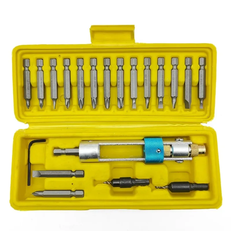 20-piece Set of Screwdriver Conversion Tools for High-speed Steel Countersunk Head Drills