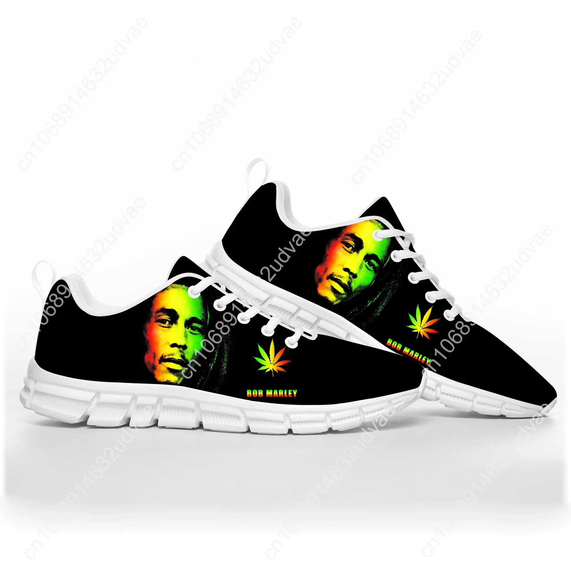 Bob Marley Reggae Rasta Sports Shoes Mens Womens Teenager Sneakers Footwear Casual Custom Made Couple Shoes White