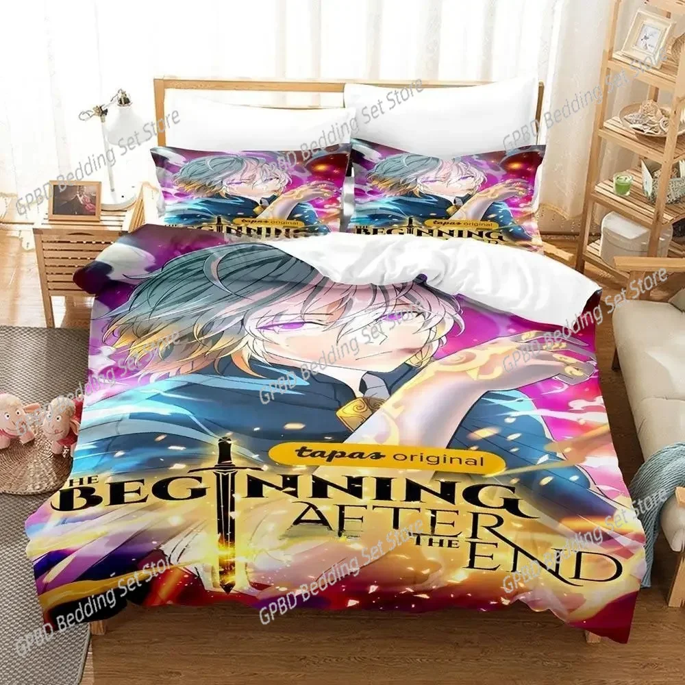 

New The Beginning After The End Bedding Set Single Twin Full Queen King Size Bed Set Adult Kid Bedroom Duvetcover Sets Anime Bed