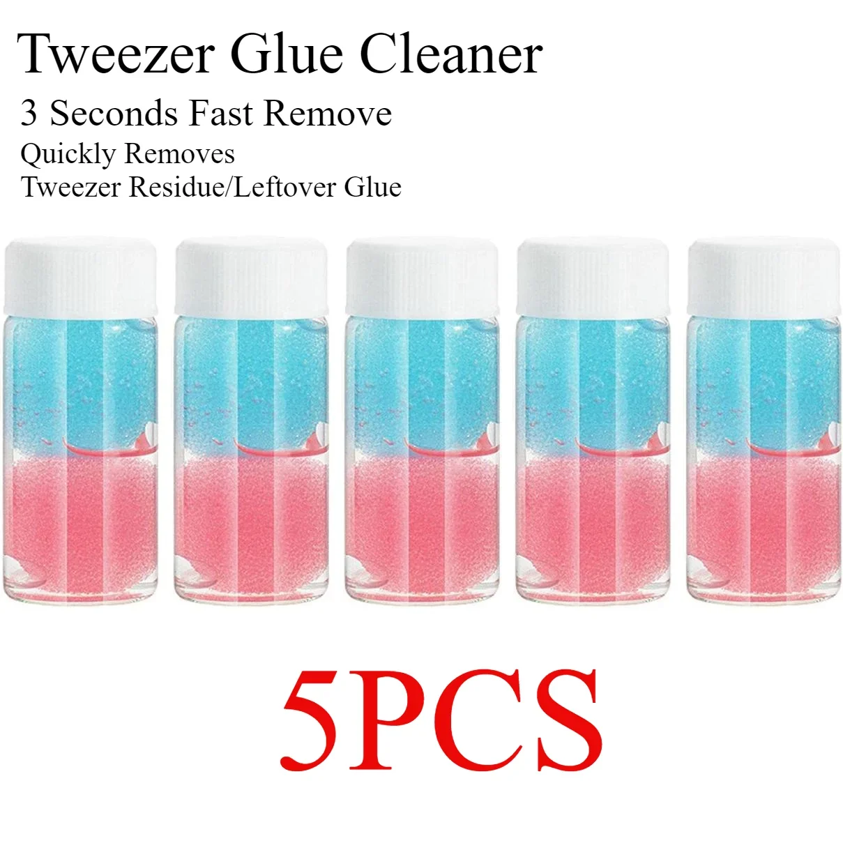 5 pezzi pinzette per ciglia detergente per ciglia colla per Extension forniture pinzette per ciglia liquide spugna per la pulizia detergente per Extension ciglia