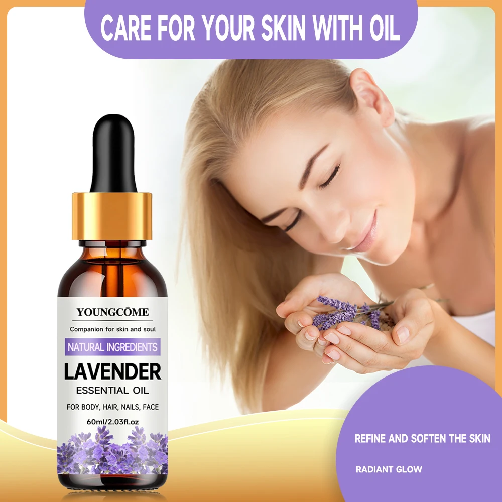 Lavender Essential Oil Pure Natural, Hair Moisturizer, Suitable for Hair, Face and Body, Suitable for All Skin Types Hair Types