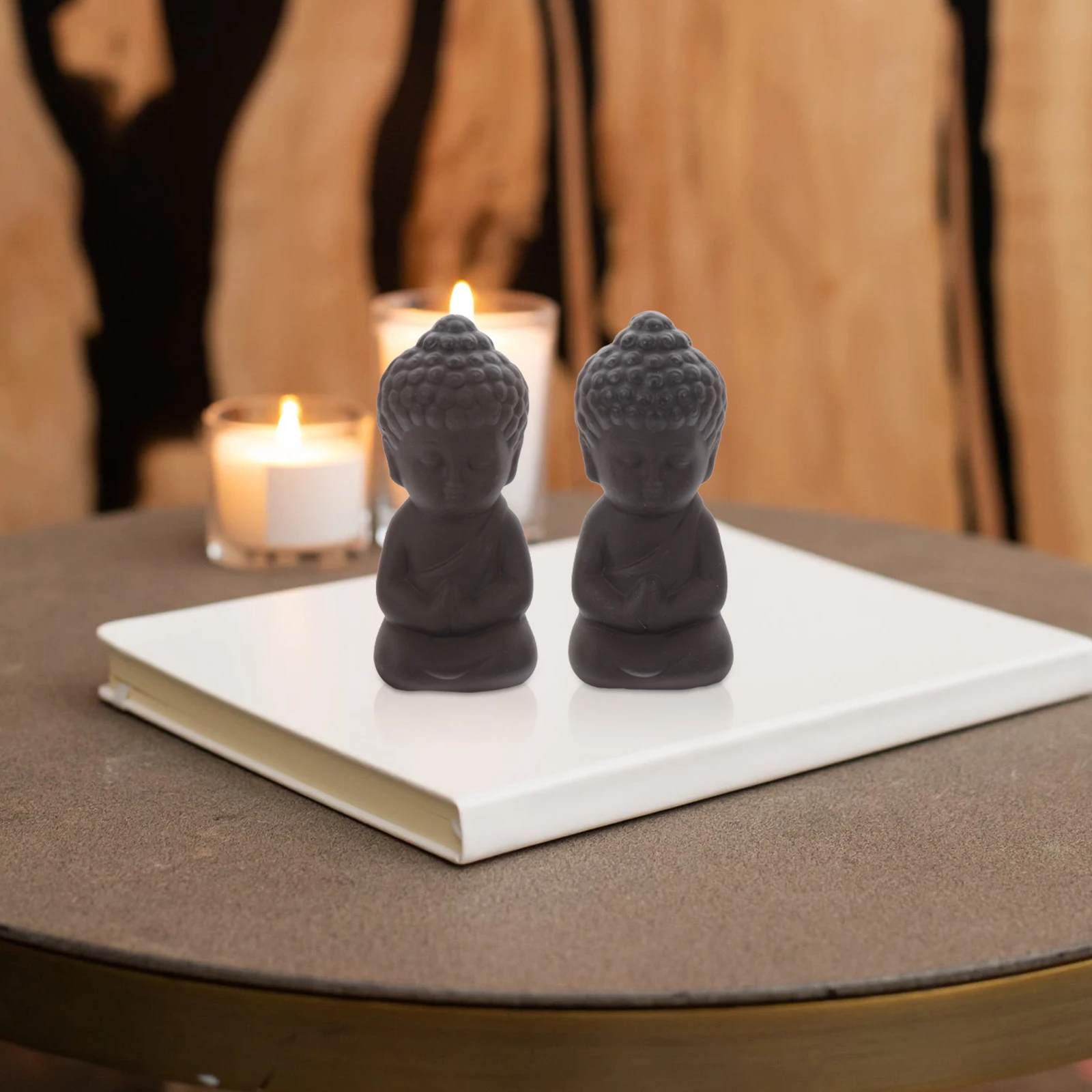 

2pcs Tea Pet Ornaments Purple Clay Desktop Decor Creative Craft For Home Office Exquisite Indoor Decoration