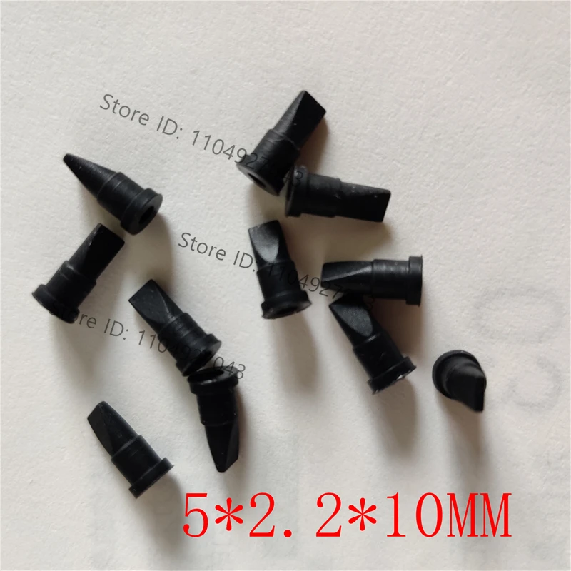 30PCS   Mini black silicone duckbill valve one-way check valve   5*2.2*10MM
