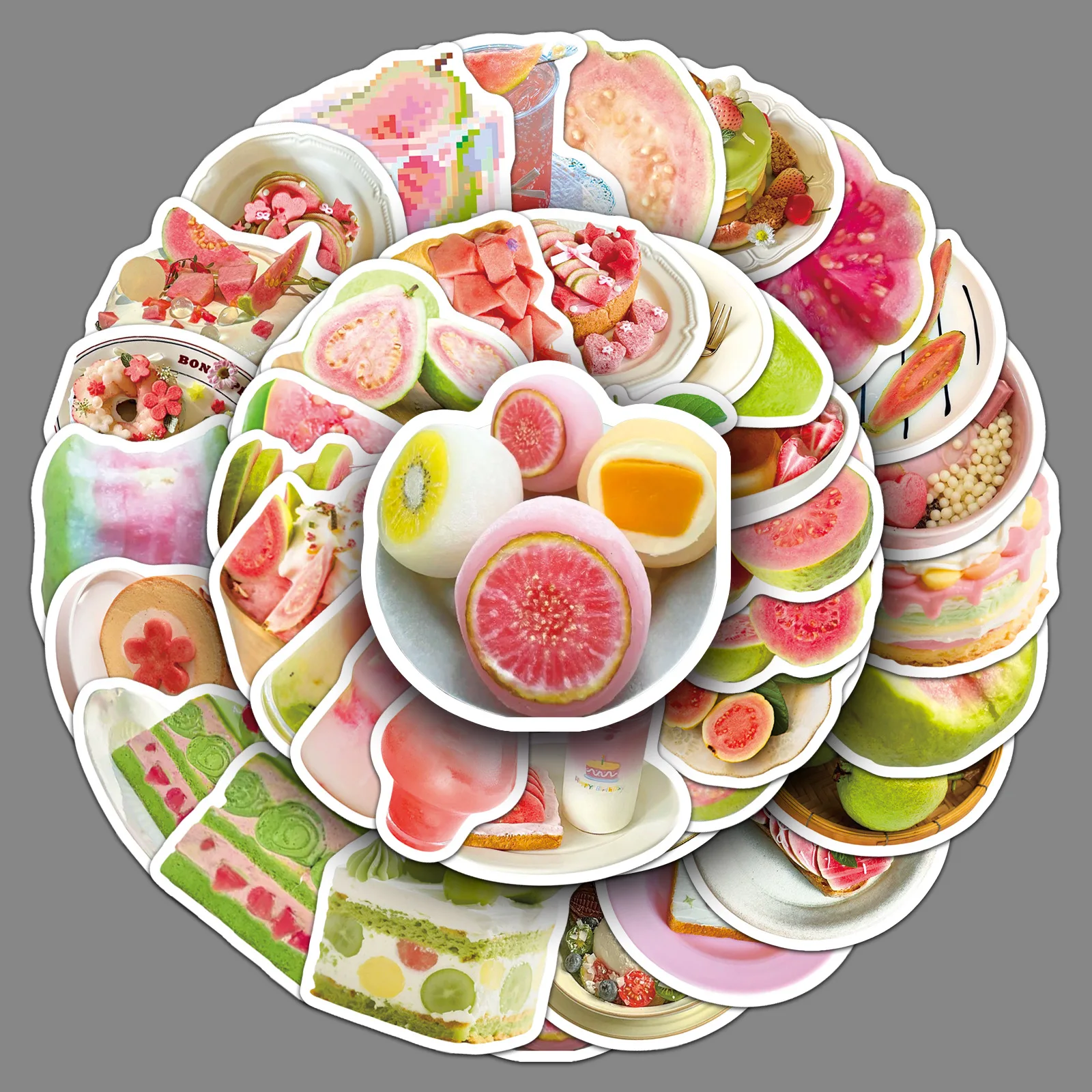 

50PCS Guava INS Style Cartoon Graffiti Stickers Cute Fun Creative DIY Water Cup Stationery Box Scrapbook Suitcase Diary