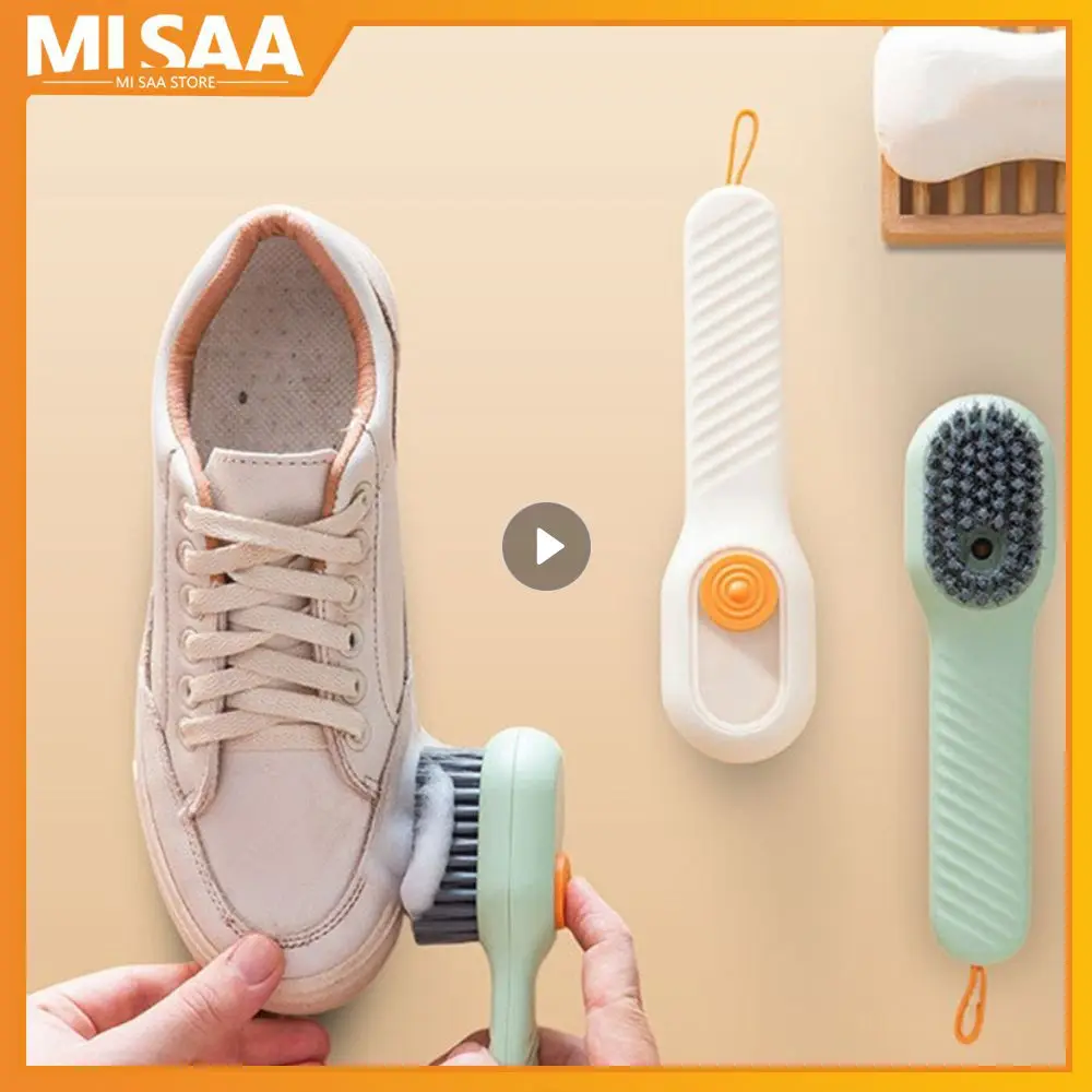 Cleaning Brush Multifunction Soft Bristled Soap Dispenser Shoe Laundry Clothes Board Brushes Automatic Household Cleaner Tools