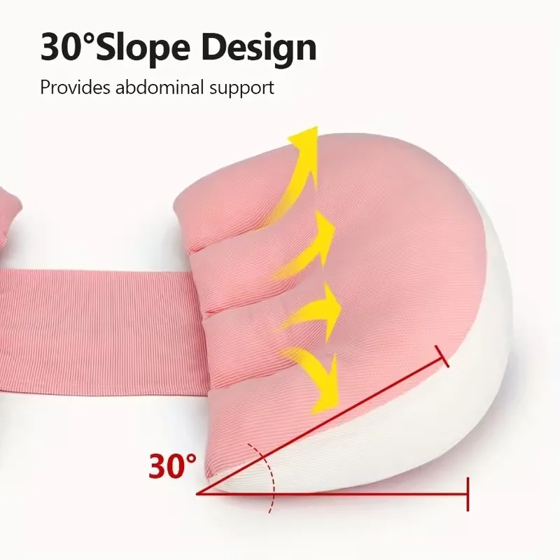 MuqiNush Pregnancy Pillow for Sleeping Portable,Maternity for Side Sleeper,Body Support for Back,Belly With Removable Cover