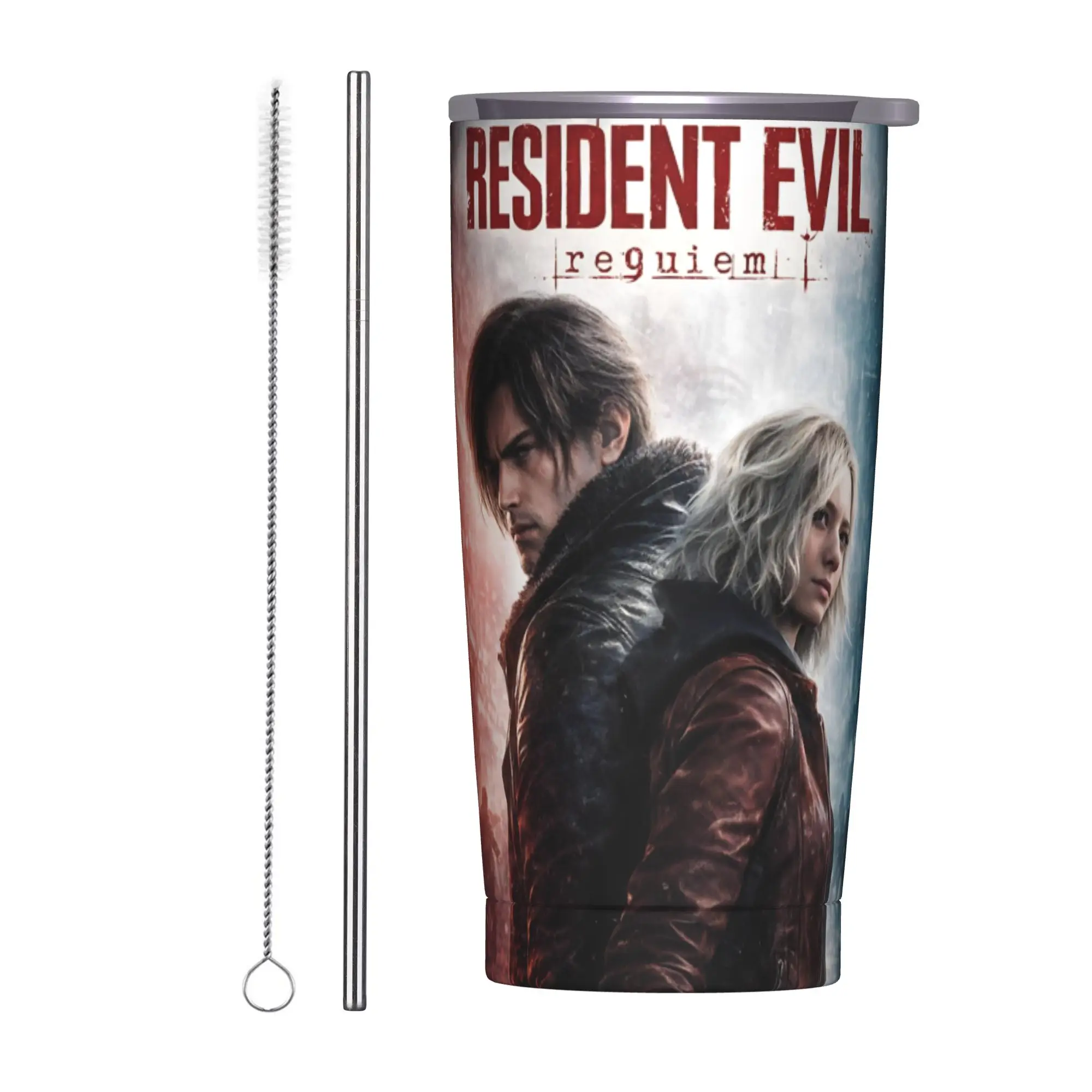 

Residents Evils 9 Tumbler Vacuum Insulated Games Coffee Cups Stainless Steel Office Home Mug Spill Proof 20oz