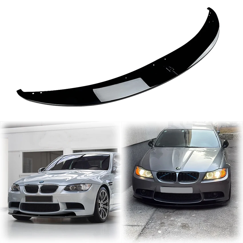 2 PCS 2006 - 2013 For BMW 3 Series E90 E91 E92 E93 M3 Bumper Style Front Lip Splitter Diffuser Spoiler Body Kit Gloss Black