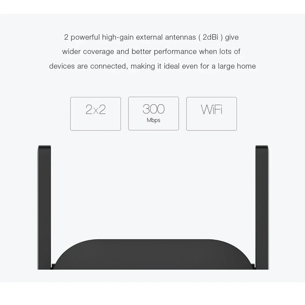 China Version Xiaomi WiFi Router Amplifier Pro 300M Network Expander Power Extender Roteador 2 Antenna No Box