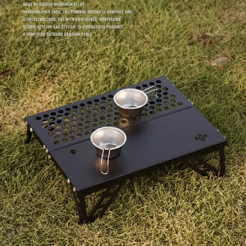 Multi-functional Portable Mini Folding Table Single Person Use Folding Camping Table Ultra Light Aluminum Pocket Table Outdoor