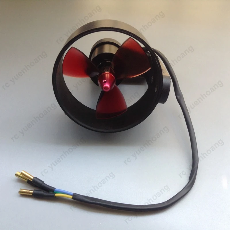 มอเตอร์ไร้แปรงถ่าน 12V-24V 3-6S กำลังขับ 5 กก. แรงขับขนาดใหญ่ 30A 600W พร้อมปลั๊กกล้วย 4 มม. สำหรับเรือดำน้ำ หุ่นยนต์เรือไร้คนขับ