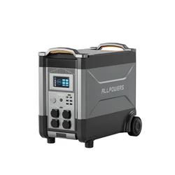 ALLPOWERS R4000 LiFePO4 Battery, 3600Wh Power Station 4000W Portable Generator, Expandable Battery for Power Outage, Travel,UPS
