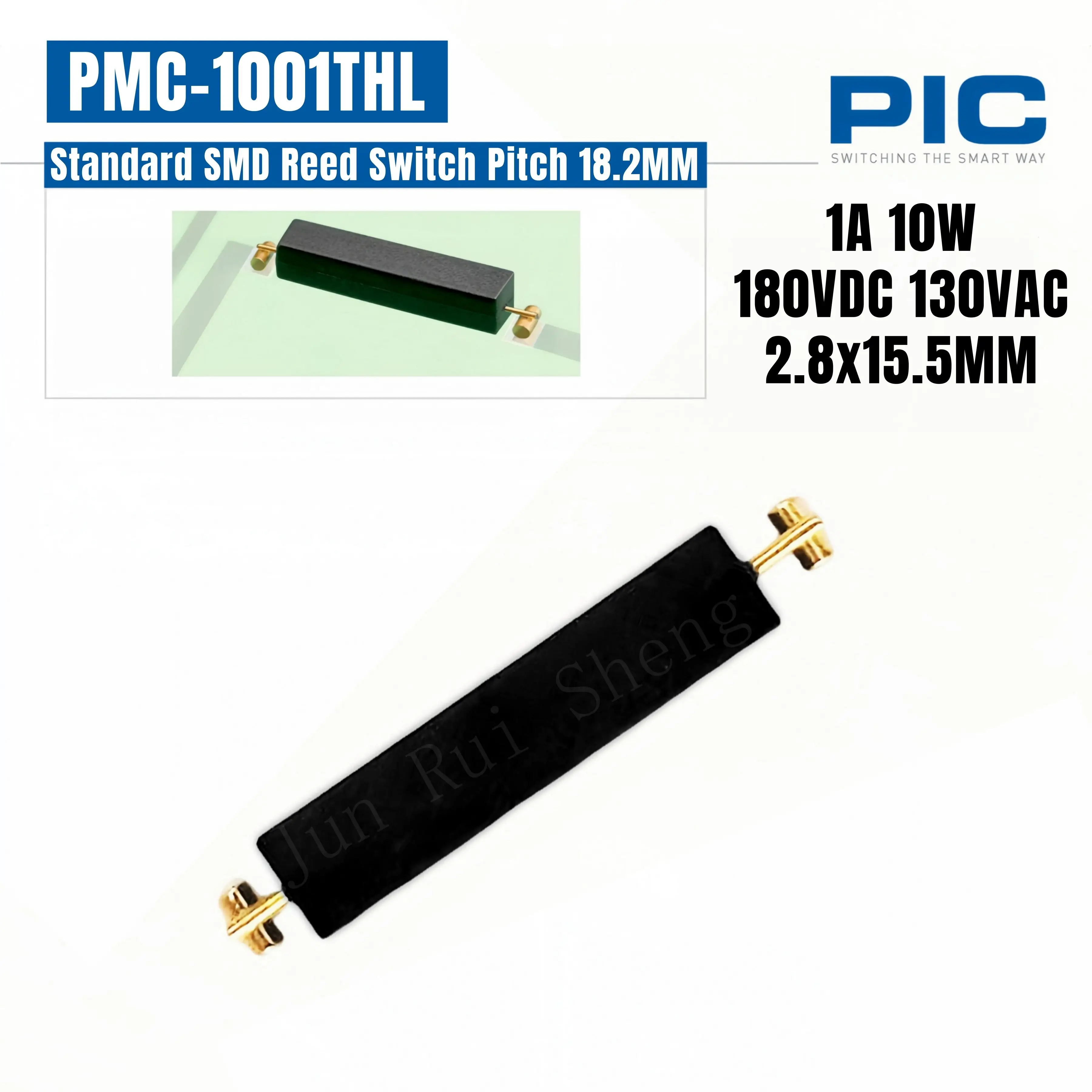 Original pic PMC-1001THL passo 18mm smd plástico reed switch normalmente aberto 1a 10w 180v 3*15.5mm sensor indutivo de controle magnético