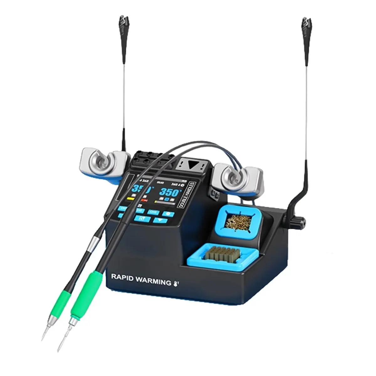 Y2433A~!#Smart Display Soldering Station 200W Rapid Heating Dual Workstations for C210 C115 Handles US PLUG