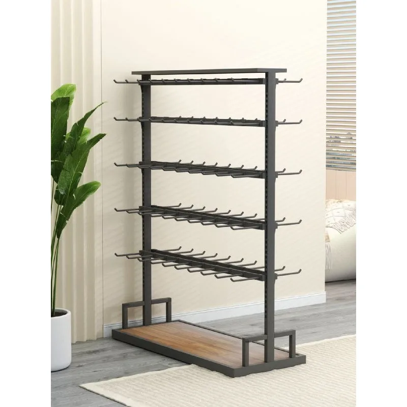 multi-functional adjustment double-sided middle island rack hanging stockings boxed underwear jewelry mobile phone case rack