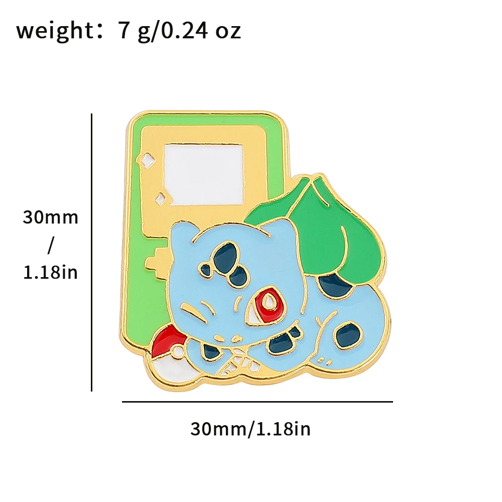 Niedliche Cartoon-Fantasie-Kreaturen Emaille-Pins, Anime-Stil Monster-Anstecknadeln, Metall-Abzeichen für Rucksack und Kleidung Dekoration – Detail 4