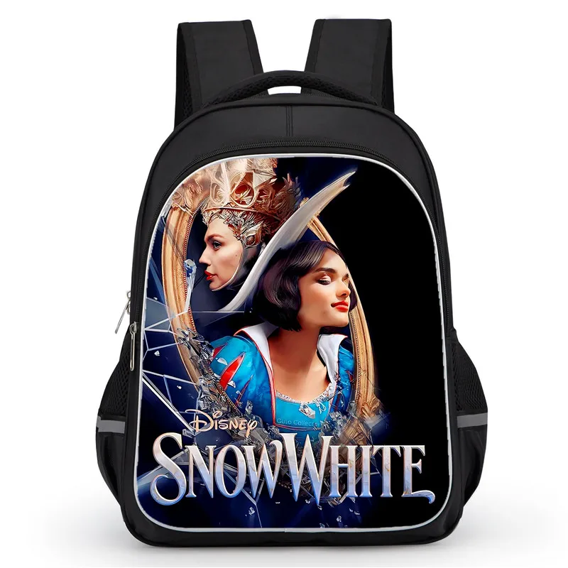 

School Backpack with Double Zipper Pocket,Cartoon S-snow W-white School Bags for Boy Girl,Durable 16-in Child Backpack for Pupil