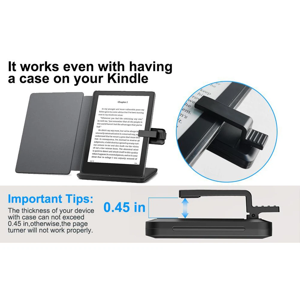 Control Remoto para Pasar Páginas, Control Remoto para Cámara y Videocámara, Extensores de Control Remoto para Kindle Paperwhite, Oasis, Kobo y Lectores Electrónicos