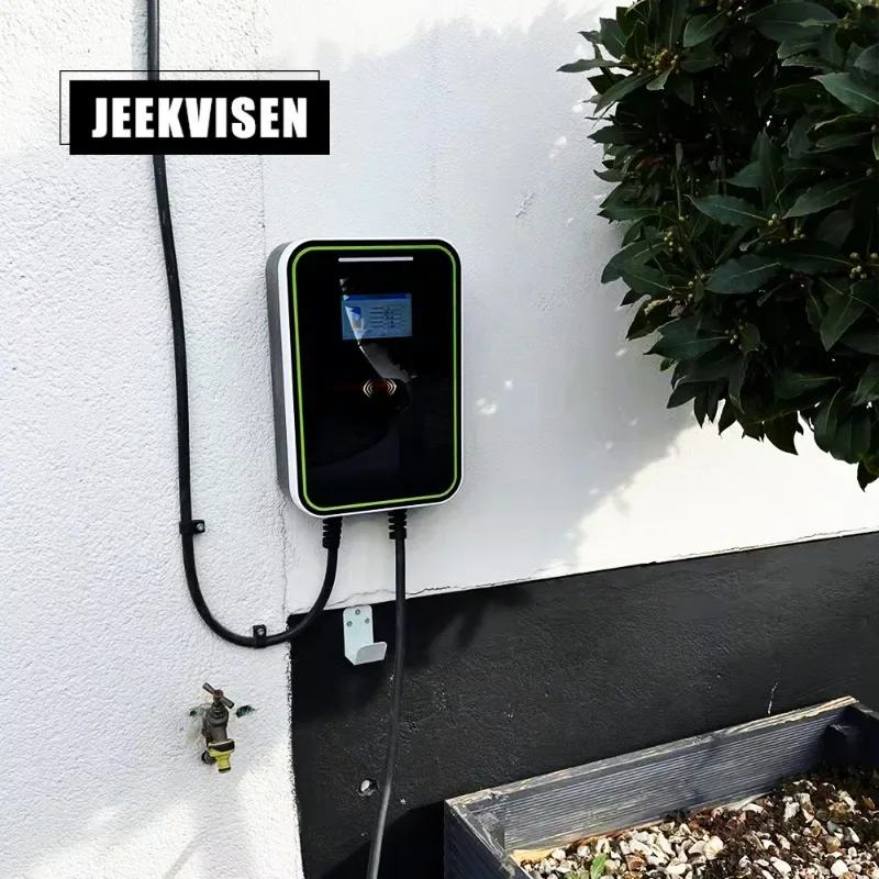 High Efficiency Wallbox 11kw 22kw Ev Charger Type2 Wall Mounted Charging Stations With Ocpp App RFID Wifi Bluetooth