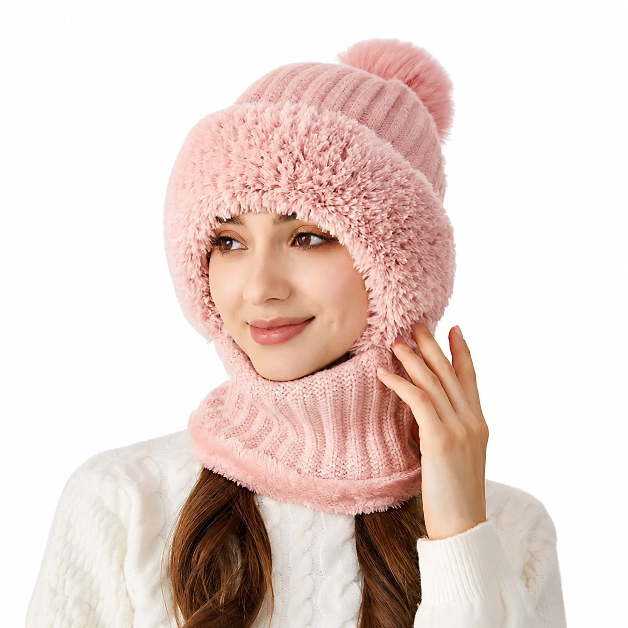 Cycling Commute Essentials - Beanie Hat Fleece Lined Integrated Neck